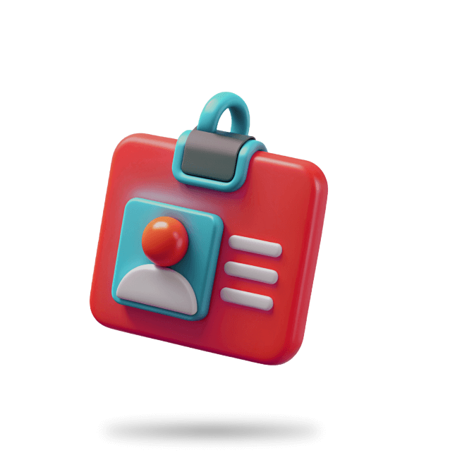 3D illustration of name badge
